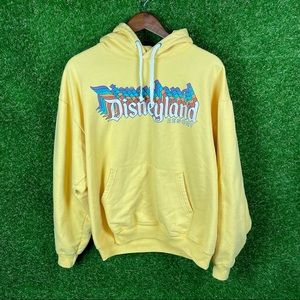 Disney Parks Disneyland Resort Yellow Hoodie Sweatshirt, Size L.